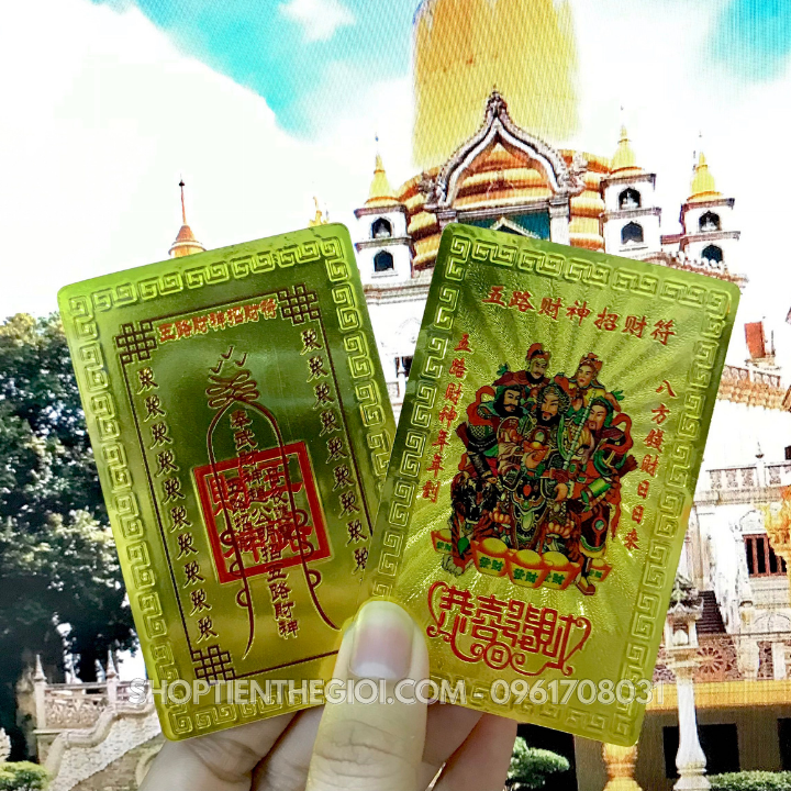 Thẻ Kim Bài Ngũ Phương Thần Tài Khai Vận 